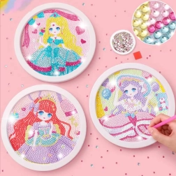 Diamantschilderen 20 × 20 cm met ronde lijst
