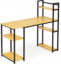 Schreibtisch Loftstil mit Regalen heller Eiche