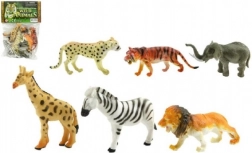 Safari-Tierchen ZOO 6 Stk. Kunststofffiguren 10 cm im Beutel