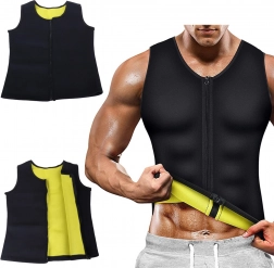 Herren Neopren-Fitnessshirt fürs Training – Schwarz