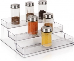 Dreistufiges transparentes Küchenregal 25,5 × 23,5 × 10,5 cm