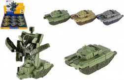 Transforming tank/robot plastic 14 cm with flywheel