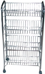 Chariot de salle de bain BRILLY avec 3 paniers, chromé, 46 × 28 × 60 cm