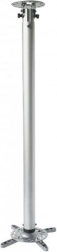 Plafondbeugel voor projector, verstelbare lengte 110–190 cm, draagvermogen 15 kg, zilver