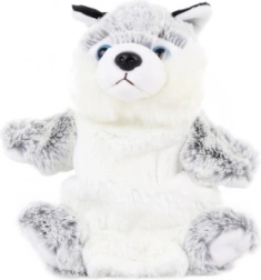 Plush Hand Puppet Husky Dog 25 cm