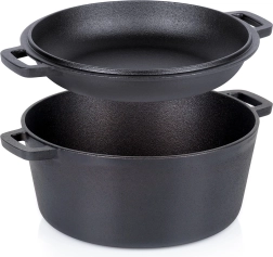 Cast iron pot with lid 2-in-1 CAST LINE 26 cm, 4.5 l / 1.6 l