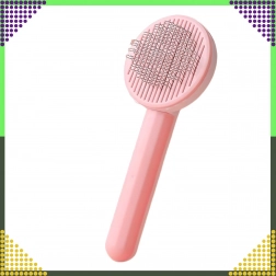 Selbstreinigende Fellbürste für Hunde und Katzen, rosa