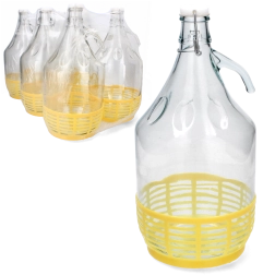 Glasballon 5 l mit Tragegriff und mechanischem Verschluss