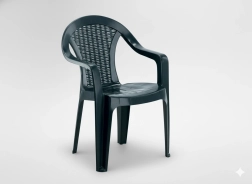 Garden chair with armrests, green 56 × 42 × 78 cm