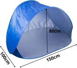 Selbstaufbauendes Strandzelt mit UV‑Schutz, groß und leicht