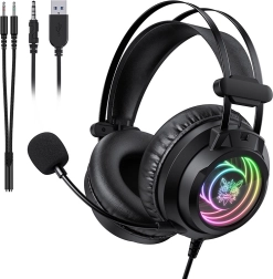 Onikuma X80 Gaming Headset with Microphone and RGB Lighting