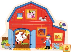 Bino wooden farm puzzle board