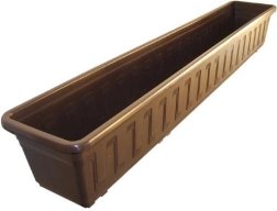 Jardinière en plastique Garden 100 cm marron