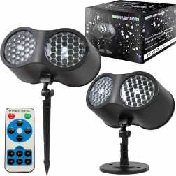 Weihnachtlicher LED-Laserprojektor mit Schneeflocken für Hausfassaden