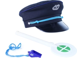 Children’s Czech Railways dispatcher set – cap, whistle and signal paddle