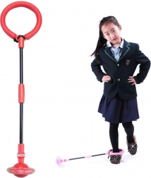 Opvouwbaar voet-springtouw / hoelahoep - rood