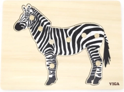 VIGA Wooden Montessori Peg Puzzle – Zebra