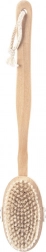 Brosse de massage en bois 2-en-1 pour brossage à sec et bain 42 cm