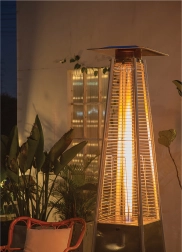 Gas-Terrassenheizer Pyramide 13 kW mit Schutzhülle