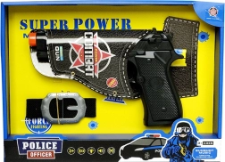 PLEJO Police Pistol with Belt – kids’ set for little officers