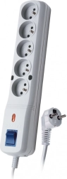 Surge Protector LV-530W, 1 socket, 5.0 m, gray