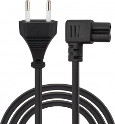Savio CL-186 power cable 2-pin C7 angled 5 m
