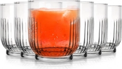 Set of Glasses 300 ml — 6 pcs, Clear Ribbed Glass
