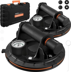 Vacuümzuignap met pomp Bigstren (set 2 st.) met manometer en koffer