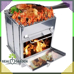 Folding Rocket Camping Stove with Grill