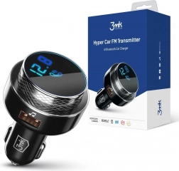 Auto-Adapter und FM-Transmitter mit Bluetooth, 2× USB-A, Kartenleser und Schnellladen