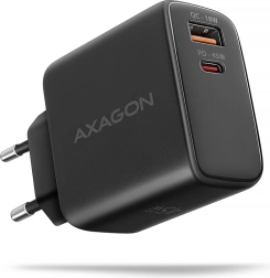 ACU-PQ45 Oplader 2-poorts QC3.0, 4.0/AFC/FCP/PPS/Apple + PD type-C, 45 W, zwart