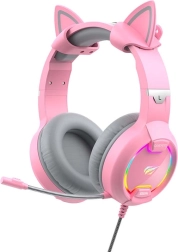 Gaming-Headset mit Katzenohren Havit Gamenote RGB Pink