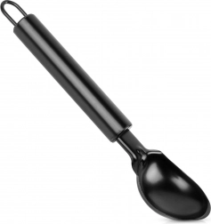 Stainless steel ice cream scoop, black, 19 cm