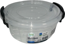 Boîte ronde en plastique pour aliments 600 ml avec couvercle