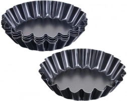 Metal tartlet molds 9 cm, set of 6 pcs