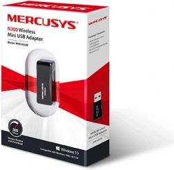 Draadloze USB-adapter Mercusys MW300UM Mini WiFi N300
