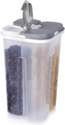 Geteilter Vorratsbehälter für trockene Lebensmittel mit Dosierern 2,4 l