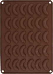 Moule en silicone pour petits croissants sablés, orange – 30 pcs