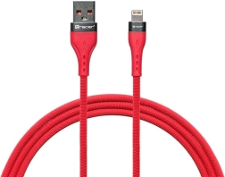 USB‑A to Lightning Charging and Data Cable 1 m Red TRACER