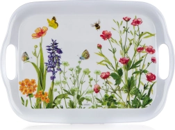 Melamin-Serviertablett Meadow 36 × 25,5 cm mit Griffen