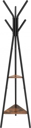 Wooden LOFT Standing Coat Rack with Shelves