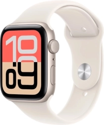 Apple Watch SE 3 GPS + Cellular 40 mm aluminium in de kleur Moonlight met sportband S/M