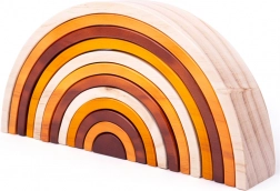 Bigjigs Baby wooden stacking rainbow natural large