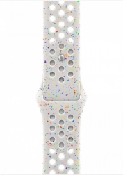 Nike Sportarmband in reiner Platinfarbe für 46 mm Gehäuse - Größe S/M