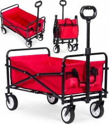 Klappbarer roter Gartenwagen 48x90 cm MultiGarden