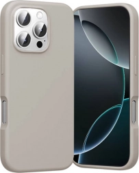 Siliconen hoesje Vention voor iPhone 16 Pro Max met MagSafe, grijs