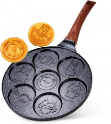 Granitische eierpan met 7 uitsparingen BLACK & WOOD 26 cm