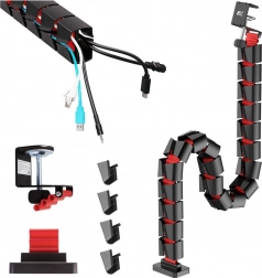 Kabelorganisator schwarz-rot 1345mm Nano RS