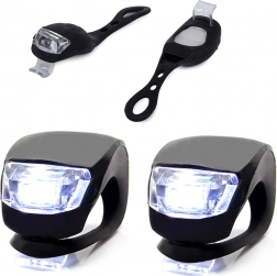 Set Fahrradlichter mit Silikongehäuse, 2 Stk., wasserdicht