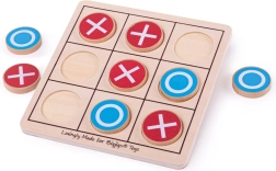 Wooden Tic-Tac-Toe BIGJIGS TOYS natural